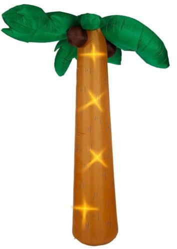 W WIDMANN MILANO Party Fashion 75031 - Aufblasbare, leuchtende Palme mit integriertem Gebläse, 270 cm, Dekoration
