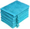 NatureMark NM-HT0833 manoplas de baño de rizo, 10-unidades, 15 x 21 cm, 100 % algodón, color turquesa