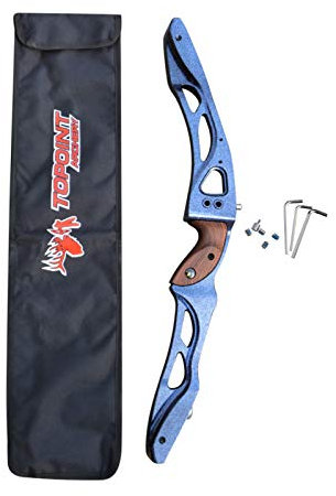 MILAEM 25 Zoll Bogenschießen Bogen Riser ILF Takedown Recurve Bogengriff Magnesiumlegierung Rechtshänder Recurve Bogen Riser (Blau)