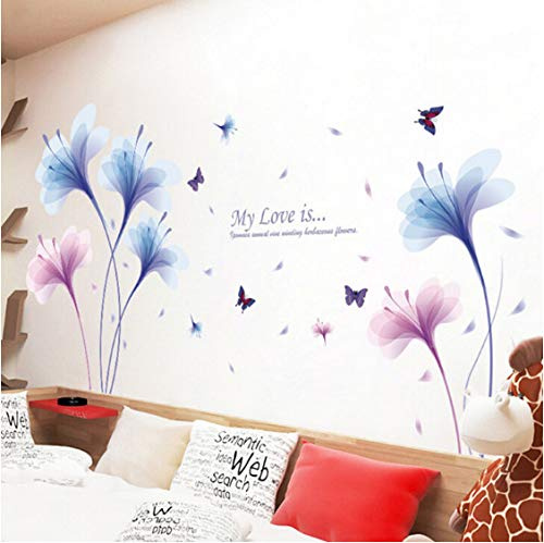 Orchidée Stickers Muraux Fleurs Décoration De La Maison Salon Art Stickers Papier Peint Amovible