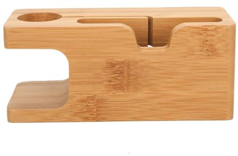 Supporto per Organizer per Docking Station da Tavolo in Legno di bambù per Stazione di Ricarica per Cellulare Ricarica per Tablet Caricabatterie da Tavolo