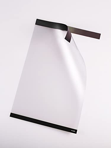 PosterFix A5 Horizontal Posterhalter und Posterhalter mit abnehmbarem Kleberahmen und Magnetverschluss, Hüllen und Rahmen für Poster, Wände und Schaufenster, 5 Stück (schwarz)