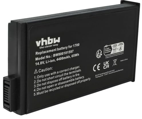 vhbw Akku kompatibel mit HP CompaQ NX5000-DU302A | NX5000-DU303A, NX5000-DU305A, NX5000-DU304A Notebook (4400 mAh, 14,4 V, Li-Ion)