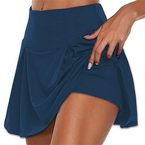 LIPIODOL Gonna Estate con Pantaloncini Vita Gonna Corta Sportiva da Donna da Donna Minigonna con Tasche Laterali Golf Corta
