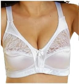 Wireless Bra | Full Coverage Non Wired Bras for Women | Comfort Bra Full Cup Firm Control | Wireless Minimizer Bra Plus Size Non Padded Soft Bra (White, 38E)