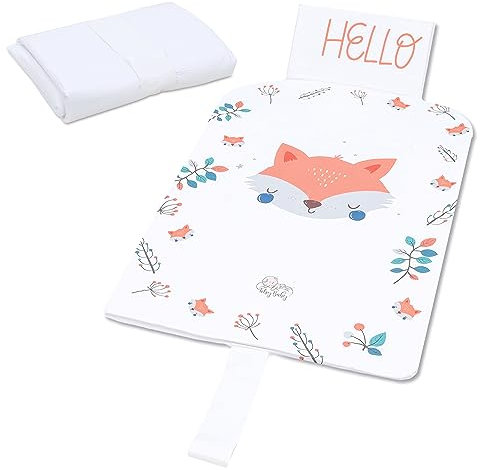 Wickelunterlage Wickelauflage auf Reise 75x45 cm Abwaschbare Wickelauflagen für Babys Kleine faltbare und wasserfeste Auflage zum Wickeln ideal für Wickeltasche Fuchs