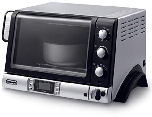 Horno Horno de microondas en Silver Tact Horno Individual eléctrico Incorporado - Horno halógeno de convección Premium de Acero Inoxidable Ideal para Asar, Hornear