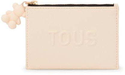 Tous Monedero Tarjetero Beige, para Mujer, Medidas 8,5 x 11,7 x 1,5 cm, Colección Tous La Rue New