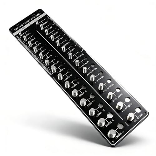 Nut Bolt Thread Checker, Inch and Metric Bolt Gauges Check a Thread Nut Fastener Size, 28 Bolt and Nut Identifier Gauges for Checking Fixed Bolt or Threaded Hole in Confined Areas