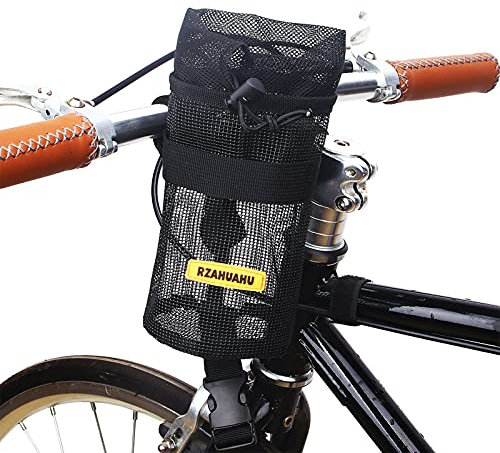 cycling speaker holder,YIWENG Bike Cup Holder Bicycle Handlebar Mesh Water Bottle Holder Cycling Speaker Tool Storage Bag Pouch