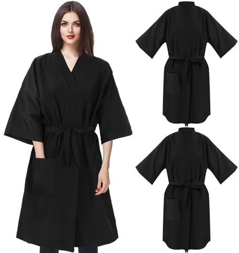 Syhood 2 Pieces Salon Robes Smock for Clients Waterproof Hairdressing Gown Salon Cape