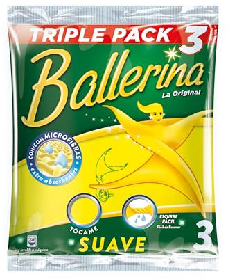 Ballerina Lot de 3 chiffons jaunes