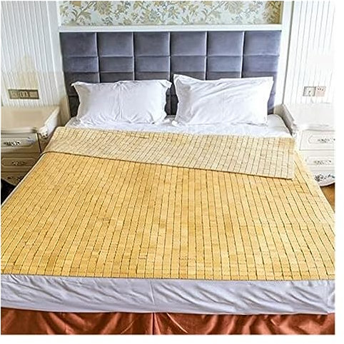 Sommer-Schlafmatte Sommer-Kühl-Isomatte Klappbare Sommer-Kühlmatte, Glatte Isomatte, Matratze Für Schlafzimmer, Schlafsaal Bambusmatten-Bett Sommerschlafmatte ( Color : A , Size : W*L:1.5*2.0m(59*79in