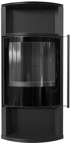 KRATKI Kaminofen aus Stahl TOFA Ø 150 8 kW schwarz Verkleidung