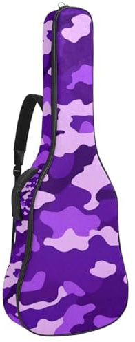 Gitarrentasche Wasserdicht Gigbag für 40/41/42 Zoll Akustikgitarre mit Zubehörfach Schutzschicht Blau Camouflage Muster, Mehrfarbig Nr. 04, 42.9x16.9x4.7 in, Gitarrentasche