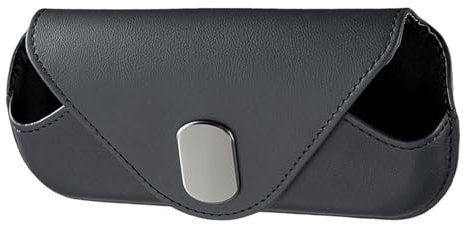 Huvqianu Auto-Brillen-Organizer, Sonnenblenden-Sonnenbrillenhalter, Auto-Sonnenbrillen-Brillenetui, magnetischer Brillenhalter, Leder-Brillenhalter für Damen und Herren, Fahrzeugzubehör-Visier