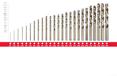 Punte metriche al cobalto per metallo e acciaio temprato, confezione da 5 (13 mm)