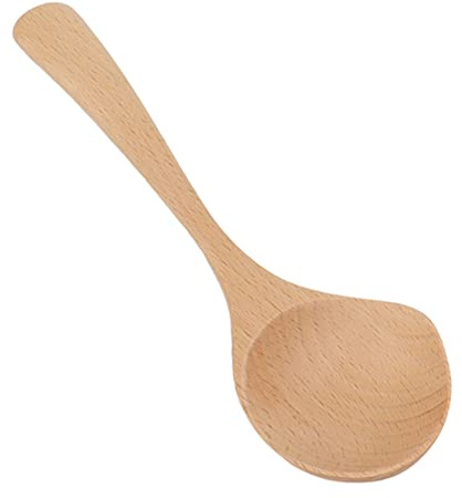 Baxnore Cuchara de Sopa de Madera, Cuchara de Madera para Sopa Grande, Cucharas de Madera Ligeras con Mango Largo, Cucharas de Madera Resistentes a Altas temperaturas para