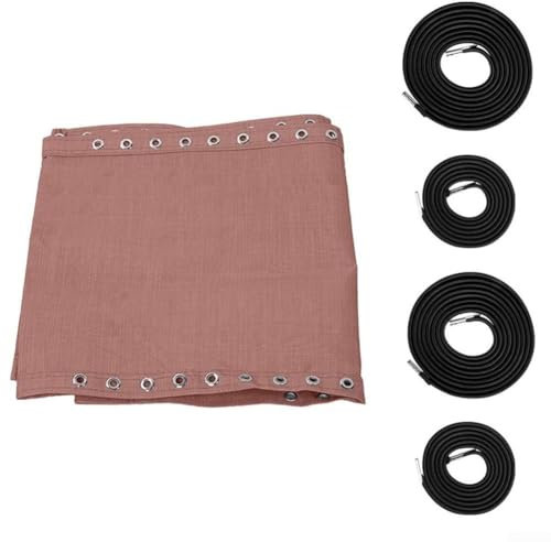SPORTARC Erneuern Sie Ihren Strandkorb mit Ersatz-Stoffkordel-Set inklusive Nylon-Reparaturtuch und dehnbaren elastischen Seilen (Kaffee)