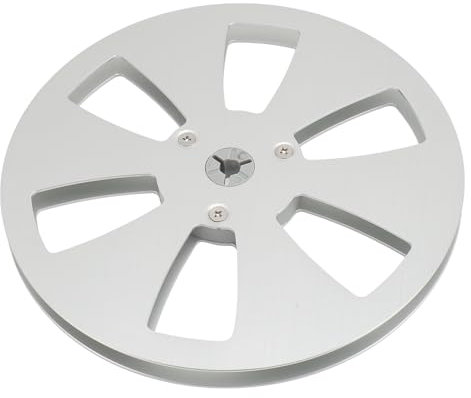 Carrete de Cinta Vacío, Carrete Vacío Universal de 7 Pulgadas, 6 Orificios, Apertura de 1/4, Carrete de Apertura de Aleación de Aluminio, Carrete de Captación de Sonido para