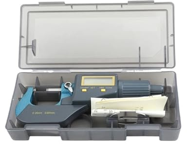Micrómetro Digital, Micrómetro digital Micromaster de 0-25 mm y 0,001 mm, micrómetro electrónico for exteriores, herramientas de medición con punta de carburo, calibre