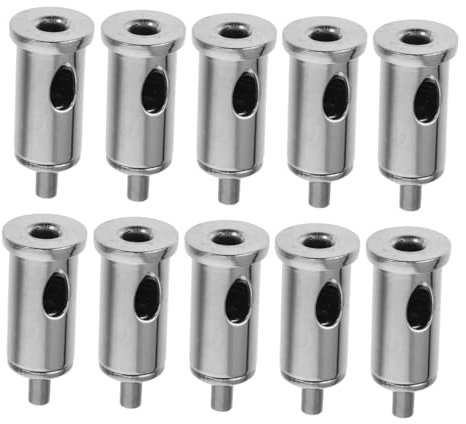 LAPYAPPE Abrazaderas Para Cables De Acero Inoxidable Para Clips De Fijación De Cable De Alambre Set De 10 Piezas Cromadas Uso De Iluminación y Paneles Publicitarios