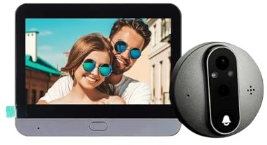 3MP Tuya WiFi Door Viewer Video Door Bell 5000mAh Digital PIR Recording Infrared Wide Angle Peephole Camera Doorbell(T)