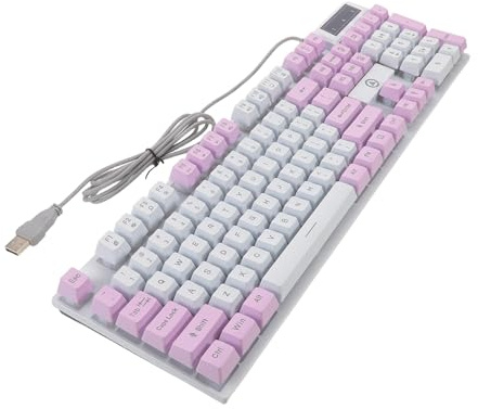 Zerodeko Clavier Mécanique RGB Filaire 104 Touches ABS Rétroéclairage LED | Port USB, Plug And Play, Frappe Haute Performance, Molette Multimédia, Usage Jeu et Bureau, Pc