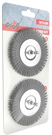 2 Stück Grizzly Tools Ersatzbürsten Nylon zu Fugenbürste EFB, kann auch in Bohrmaschine verwendet werden,