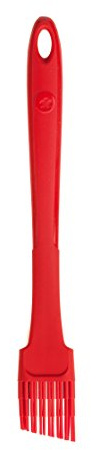 Kochblume Design Pinsel S | Premium-Silikon | Hitzebeständig | Spülmaschinenfest | 24cm | Farbe: rot
