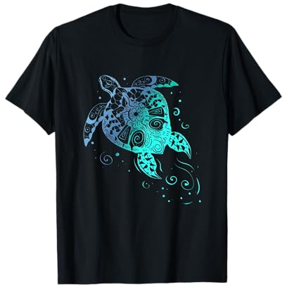 Schildkröte Mandala Ozeanologen Taucher Tattoo Geschenk T-Shirt