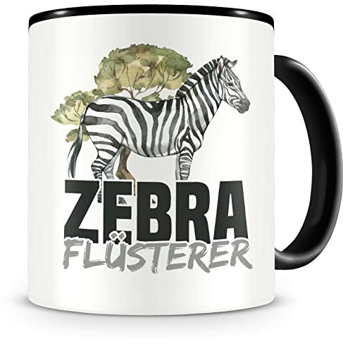 Samunshi® Zebra Mug with Saying Zebra Whisper Gift for Zebra Fans Coffee Cup Funny Cups for Birthday 300 ml