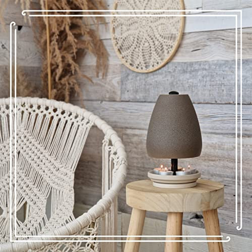 NTRY Home® CandleStove Teelichtofen - Stil Cattleya Sand Ø14 cm - Teelichtheizung - Teelichtwärmer - Tischofen - Tischheizung - Tischwärmer
