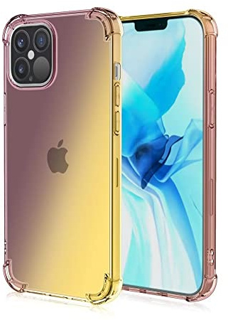 HONLEN Funda para Motorola Moto g22 Carcasa, (6.5 Inches) Gradiente Transparente TPU Silicona Case, Protección de Esquina Mejorada Cover Oro Negro