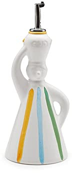 CERAMICHE VIVA ITALY SINCE 1998 Oliera in Ceramica Olivia (Righe Verticali) Dipinta a Mano