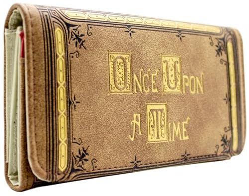 PocketMerch Once Upon a Time Märchen Mittelalterliche Schriftrolle Portemonnaie/Geldbörse Tri-Fold Münzfach & Kartenhalter, Braun