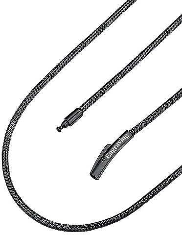 FaithHeart Schwarz Kette für herren damen Schlangenkette 2mm breit 50cm lang Halskette mit Gravur für Weihnachten Geburtstag