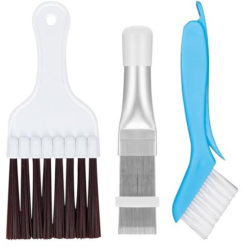 Condenser Comb Dryer, Pack of 3 Air Conditioning Condenser Fin Comb, Air Conditioning Slats Comb, Air Conditioning Comb, Condenser Cleaning Comb, Foldable Brush for Cleaning Air Conditioning,