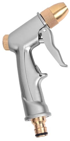 OROPADRE Garden Hose Spray Gun With Brass Nozzle - Heavy Duty, High Pressure Water Spray Nozzle for Plants Watering, Car Washing, Pet Showering