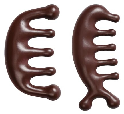 Scalp Massager ，2 Stück Kopfmassage，Haarmassagebürsten，Massage，Massage Kamm，Kopfmassage Haarwachstum，Gua Sha Kamm，Kopf Massagebürste，Runder Zahnkamm Ermüdung Lindert Akupunktmassagegerät