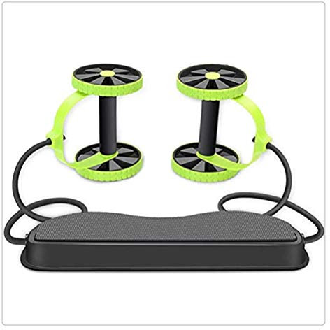 UsmAsk Bauchtrainer, Roller, Trainingsgerät, Ab-Rad, Doppelrolle mit Widerstandsbändern, Taillen-Schlankheitstrainer, Heim-Fitnessstudio