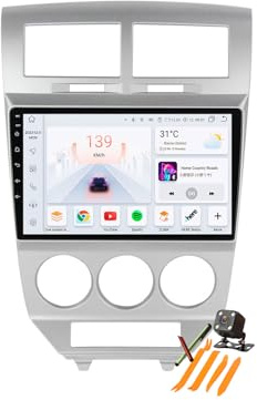 Android 13.0 Coche Radio 2 Din Estéreo para Dodge Caliber 2006-2014 GPS Sat Navi 10.1'' Cartablet Multimedia Vídeo Reproductor BT FM Receptor con Carplay 4G 5G WiFi DSP SWC,Y100s