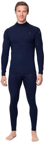 DANISH ENDURANCE Merino Unterwäsche Set Herren, 250 g/m², Dunkles Marineblau, XL