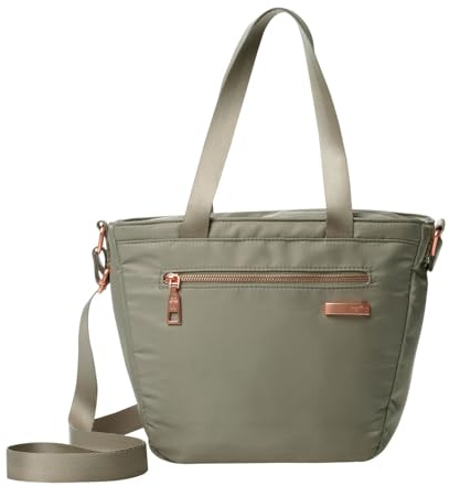 TOTTO - Bolsa Térmica Porta Alimentos 8 L, Modelo Pasiflora, Medidas 27 x 22.5 x 12.5 cm, Bolsa Comida Trabajo, Bolsillo Delantero Cremallera, Asa para Hombro, Correa Removible, Color Desert Taupe