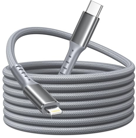 Cavo Lightning USB C 3M, cavo di ricarica lungo iPhone USB C [certificato MFi] Power Delivery Usbc a Lightning Cavo di ricarica rapida Fast Lightning USB C per iPhone 14/13/12 Pro Max Plus/11/XS/8/7/6