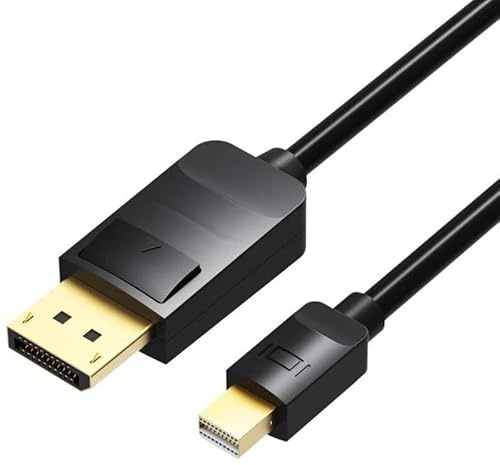 Watio Wave Mini Displayport Cable - 2 m - Connects Mini Displayport Devices to Displayport - Black - Ideal for High Definition*