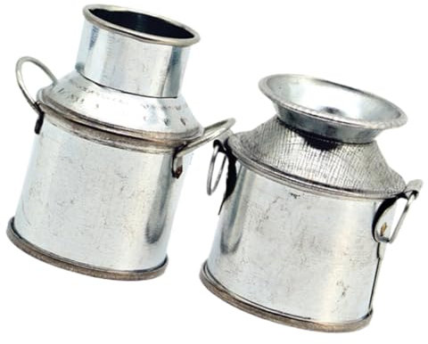 Milisten 2pièces Mini Seaux Décoratifs Lot de Pots à Lait et Vases Miniatures pour Maisons de Jouets Mini Jardins et Micro Paysages