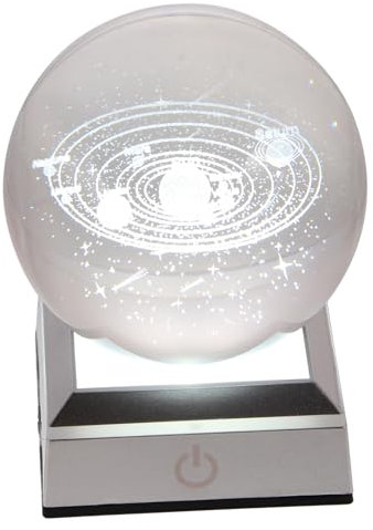 Holibanna Luz Decorativa Sistema Solar Bola De Cristal Led y Planetaria Color Suave