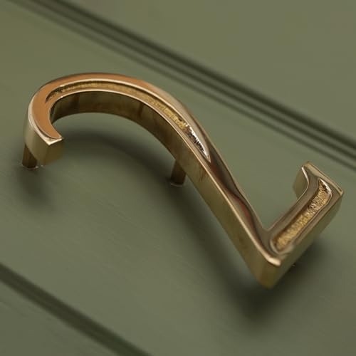 Floatinig House Number | 5 inch Modern Door Sign Numbers Signs Plaques | Street Home Address Numerals (Polished Brass, 2)