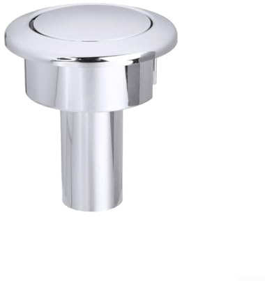 Single Flush Chrome Toilet Push Button Replacement for Siamp Storm 33A, 48mm/58mm Size Bathroom Cistern Flush Repair Part (A)